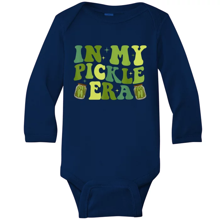 Women Funny In My Pickle Era Retro Girl Gift Baby Long Sleeve Bodysuit