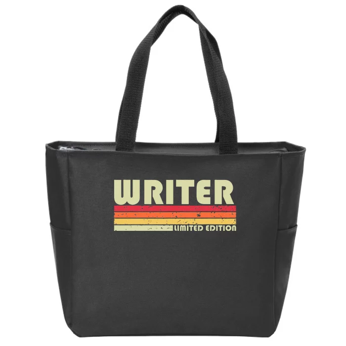 WRITER Funny Job Title Profession Birthday Worker Idea Zip Tote Bag