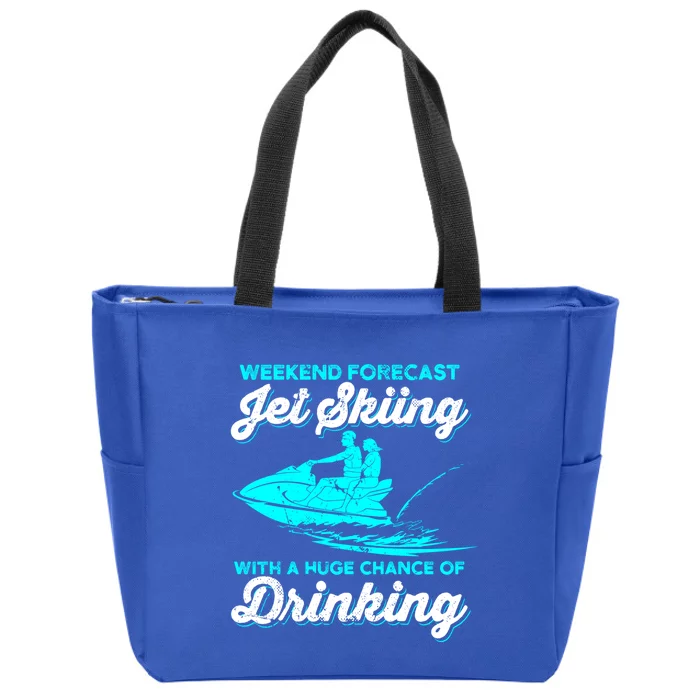 Weekend Forecast Jet Skiing Jet Ski Water Sports Gift Zip Tote Bag