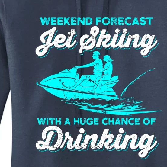 Weekend Forecast Jet Skiing Jet Ski Water Sports Gift Women's Pullover Hoodie