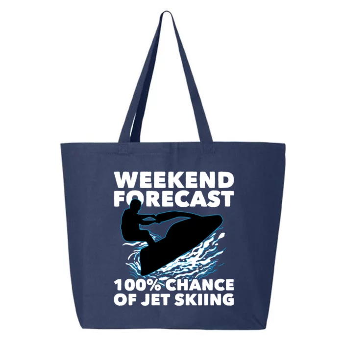 Weekend Forecast Jet Skiing Skier Motorboat Racer Great Gift 25L Jumbo Tote