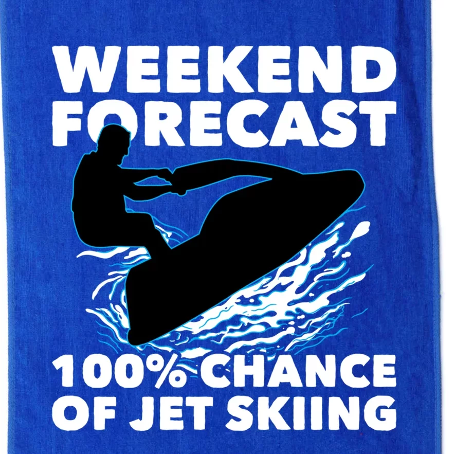 Weekend Forecast Jet Skiing Skier Motorboat Racer Great Gift Platinum Collection Golf Towel