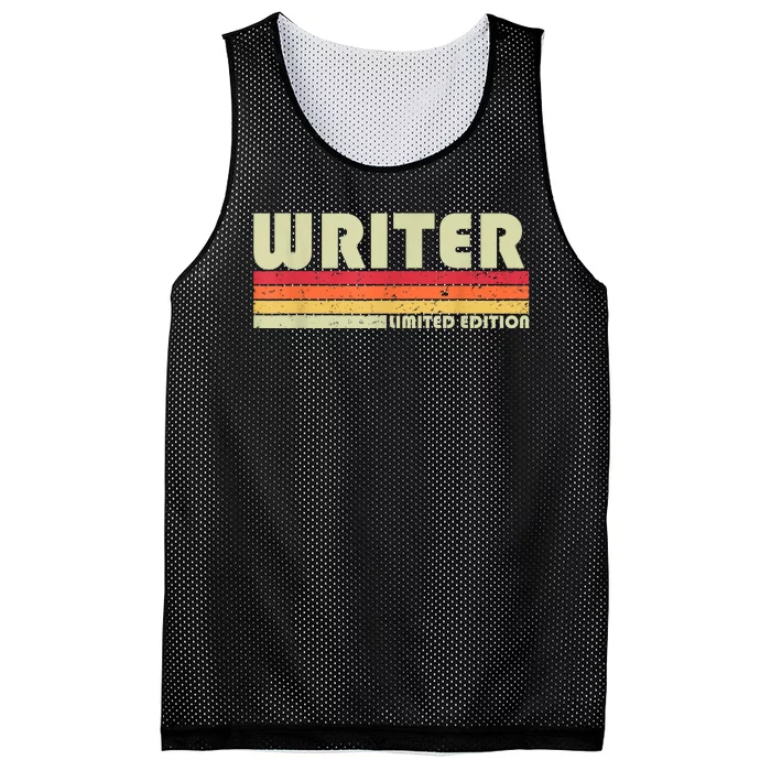 WRITER Funny Job Title Profession Birthday Worker Idea Mesh Reversible Basketball Jersey Tank