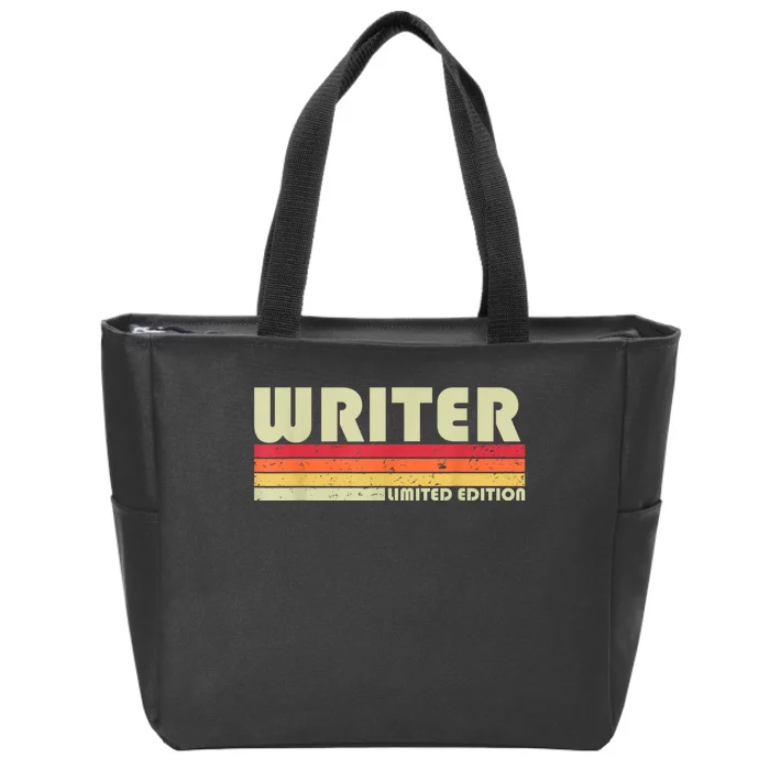 WRITER Funny Job Title Profession Birthday Worker Idea Zip Tote Bag