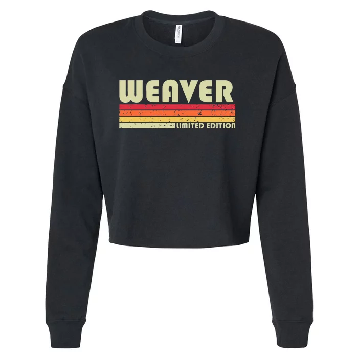 Weaver Funny Job Title Profession Birthday Worker Idea Cropped Pullover Crew