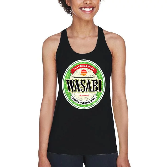 Wasabi Funny Japanese Sushi Condiment Halloween Costume Women's Racerback Tank