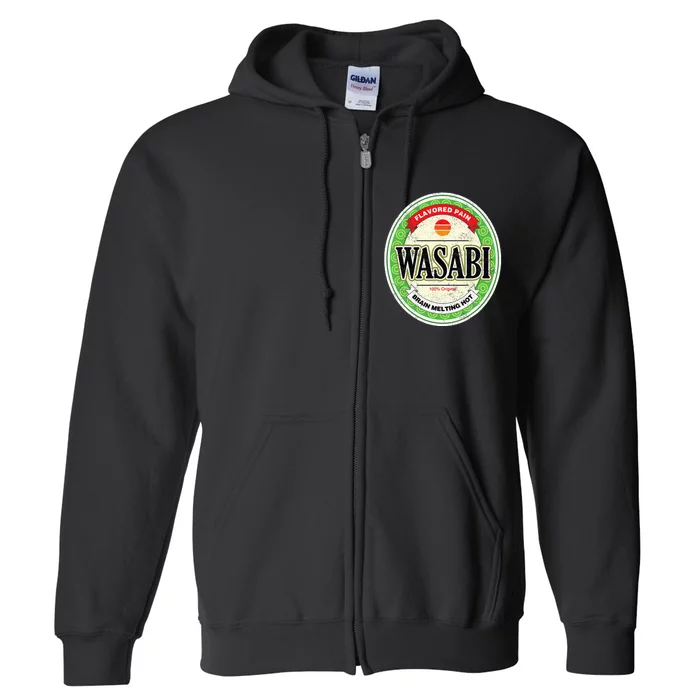 Wasabi Funny Japanese Sushi Condiment Halloween Costume Full Zip Hoodie