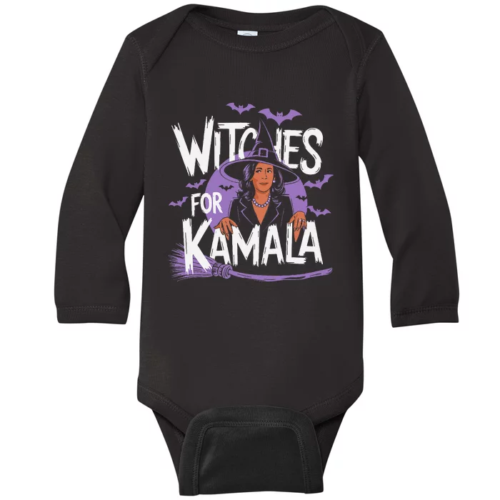 Witches For Kamala Harris Political Election 2024 Baby Long Sleeve Bodysuit