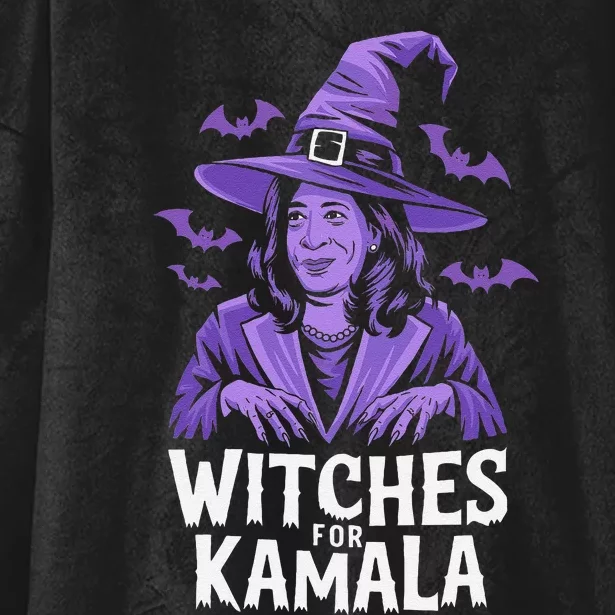 Witches For Kamala Harris Political Election 2024 Hooded Wearable Blanket