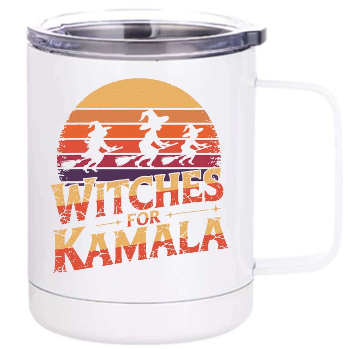 Witches For Kamala Harris Political Election 2024 Front & Back 12oz Stainless Steel Tumbler Cup