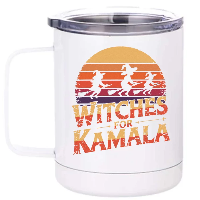 Witches For Kamala Harris Political Election 2024 Front & Back 12oz Stainless Steel Tumbler Cup