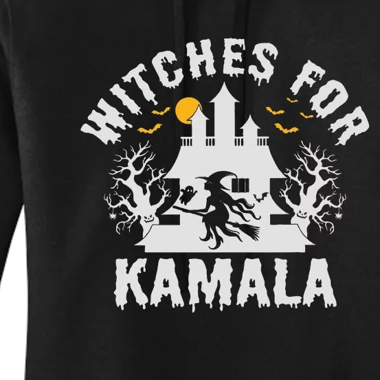 Witches For Kamala Harris 2024 President Happy Halloween Women's Pullover Hoodie