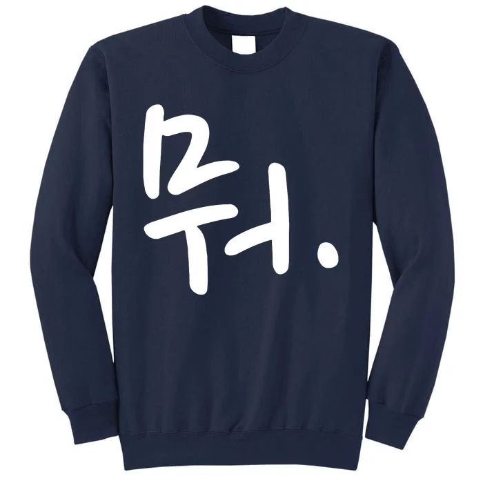 What Funny Korean Hangul Word Writing Tall Sweatshirt