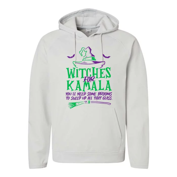 Witches For Kamala Harris Election 2024 Halloween Performance Fleece Hoodie