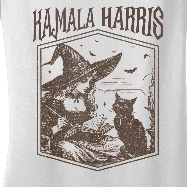 Witches For Kamala Harris Election 2024 Halloween Vote Women's V-Neck T-Shirt