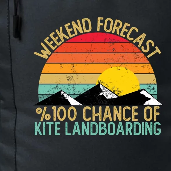 Weekend Forecast Kite Skiing Gift Funny Retro Kite Skiing Gift Daily Commute Backpack