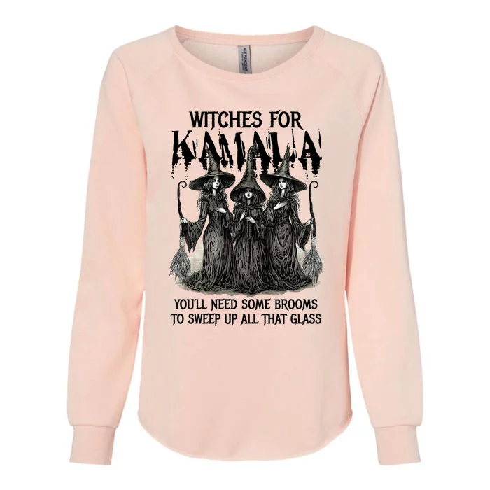 Witches For Kamala YouLl Need Some Brooms To Sweep Up All Womens California Wash Sweatshirt