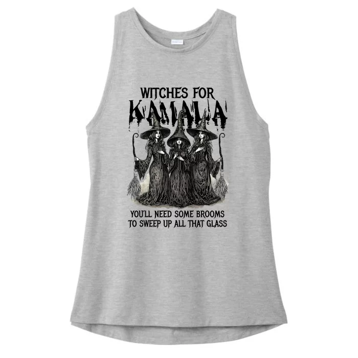 Witches For Kamala YouLl Need Some Brooms To Sweep Up All Ladies Tri-Blend Wicking Tank