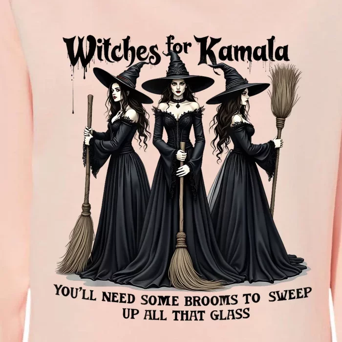 Witches For Kamala Youll Need Some Brooms To Sweep Up Womens California Wash Sweatshirt