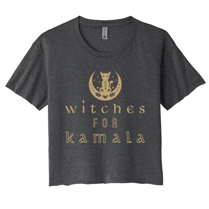 Witches For Kamala Harris Madam President Halloween Women's Crop Top Tee