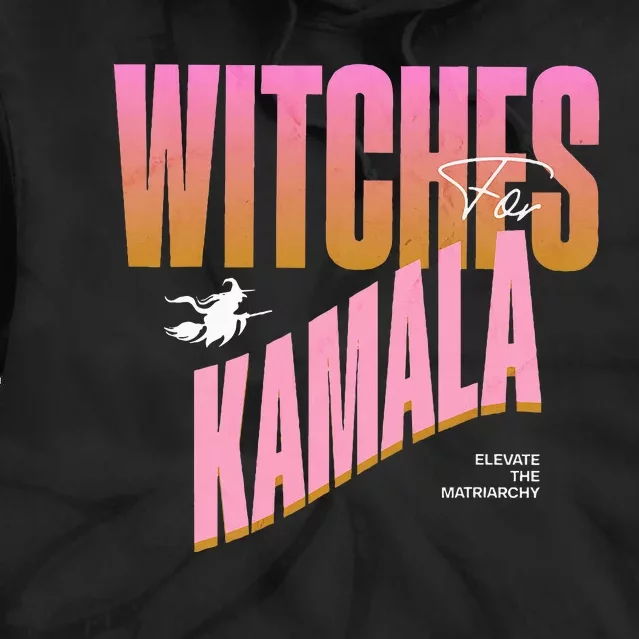 Witches For Kamala Funny Halloween 2024 Tie Dye Hoodie