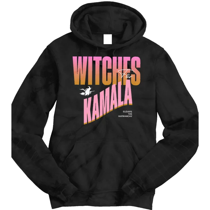 Witches For Kamala Funny Halloween 2024 Tie Dye Hoodie