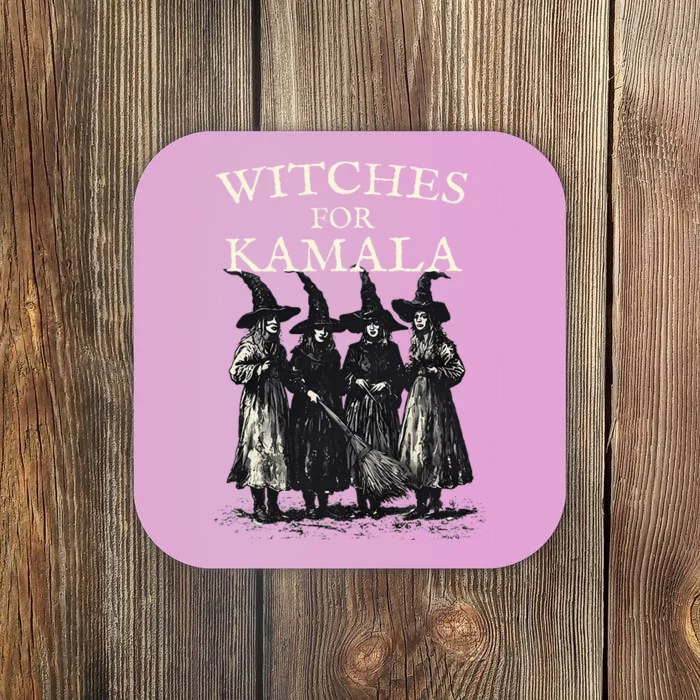 Witches For Kamala Feminist Political Election Halloween Coaster