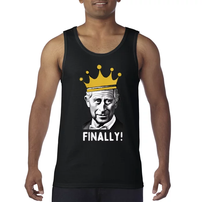 Wo Funny King Charles III Coronation Memorabilia Souvenir Party Tank Top