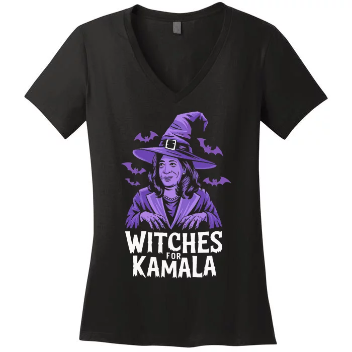 Witches For Kamala Harris Political Election 2024 Apparel Women's V-Neck T-Shirt