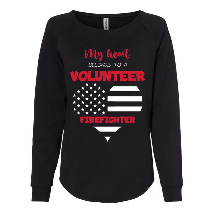 Wife Friend Love Volunteer Firefighter Meaningful Gift Womens California Wash Sweatshirt