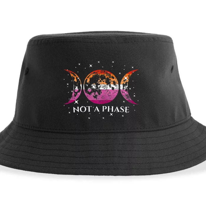 Women Funny Lesbian Pride Flag Not A Phase Sustainable Bucket Hat