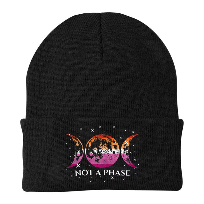 Women Funny Lesbian Pride Flag Not A Phase Knit Cap Winter Beanie