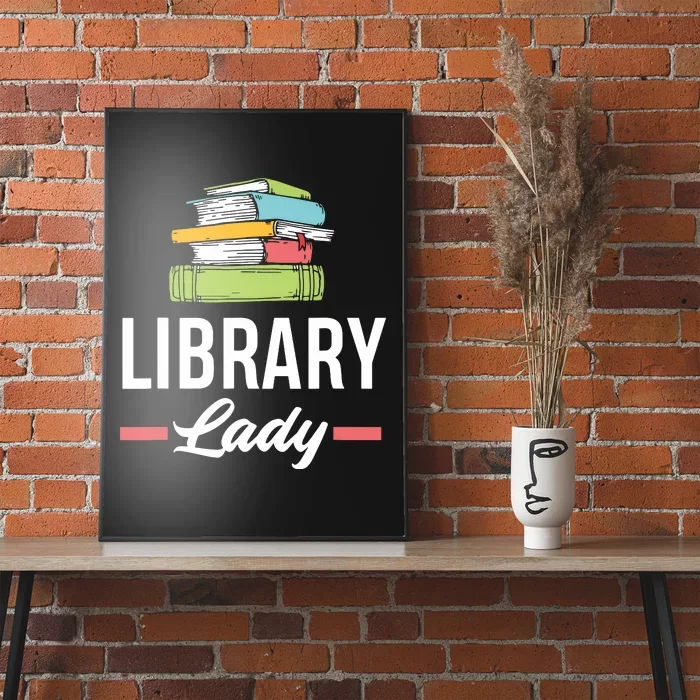 Women Funny Library Lady Librarian Library Assistant Poster