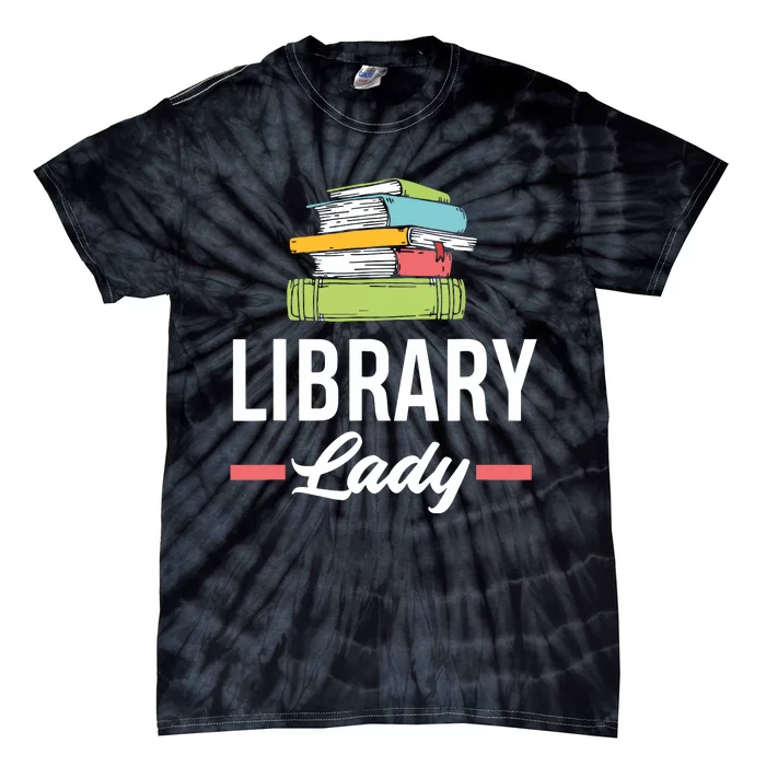 Women Funny Library Lady Librarian Library Assistant Tie-Dye T-Shirt