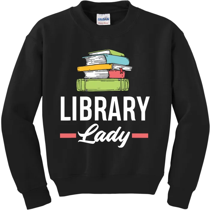 Women Funny Library Lady Librarian Library Assistant Kids Sweatshirt