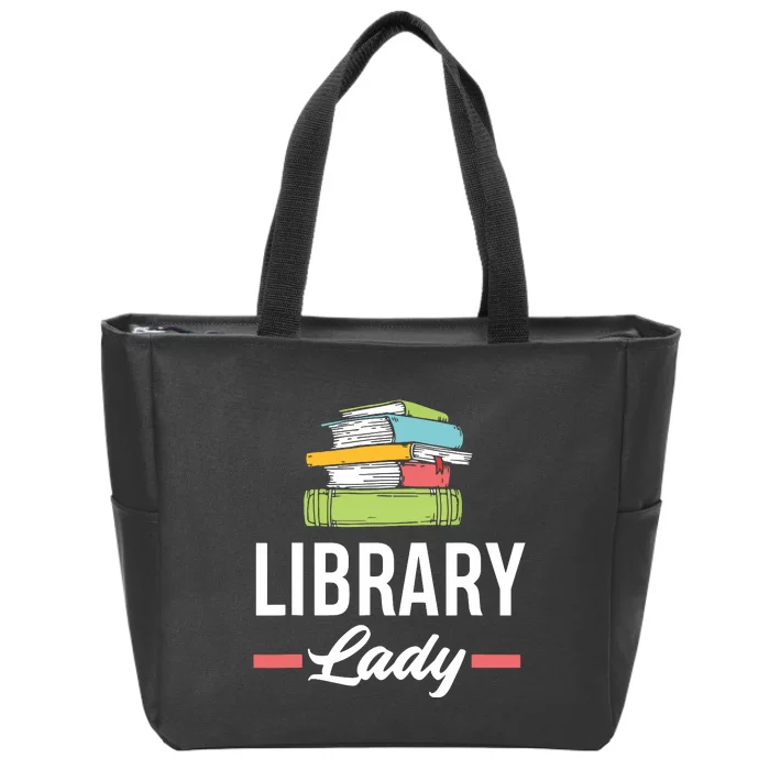 Women Funny Library Lady Librarian Library Assistant Zip Tote Bag