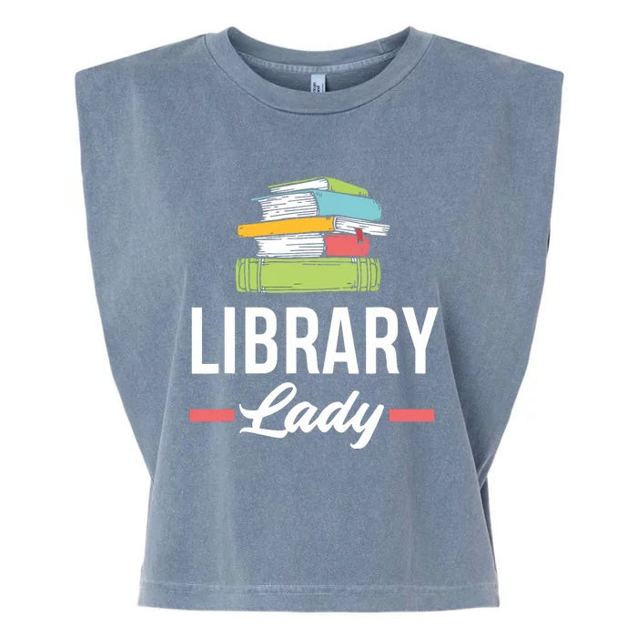 Women Funny Library Lady Librarian Library Assistant Garment-Dyed Women's Muscle Tee