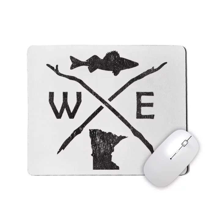 Walleye Fishing Minnesota Walleye Fishing Compass Mousepad