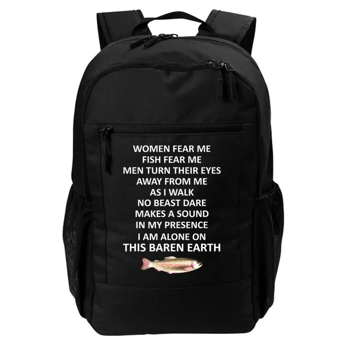 Woman Fear Me Fish Fear Me Turn Their Eyes Away From Me Gift Daily Commute Backpack