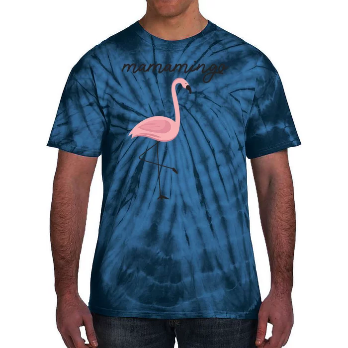 Wo Flamingo Mom Mamamingo Party Mothers Day VNeck Tie-Dye T-Shirt