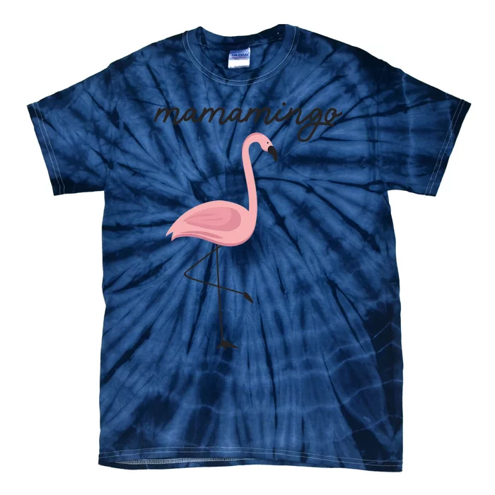 Wo Flamingo Mom Mamamingo Party Mothers Day VNeck Tie-Dye T-Shirt