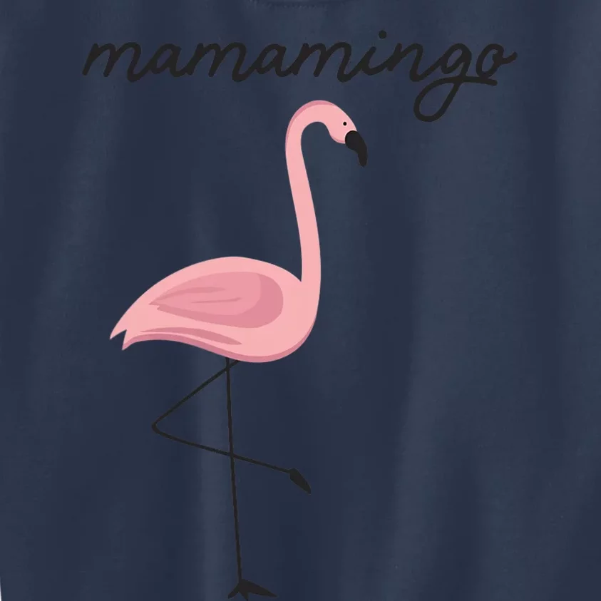 Wo Flamingo Mom Mamamingo Party Mothers Day VNeck Kids Sweatshirt