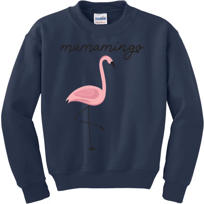 Wo Flamingo Mom Mamamingo Party Mothers Day VNeck Kids Sweatshirt