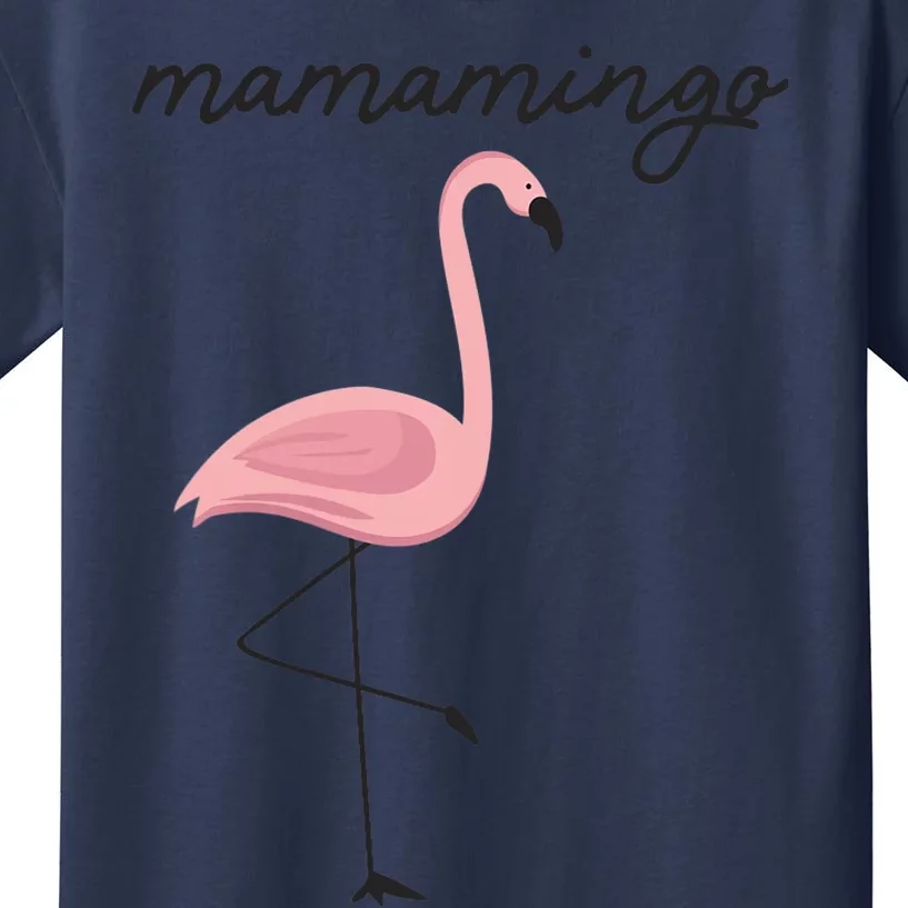 Wo Flamingo Mom Mamamingo Party Mothers Day VNeck Kids T-Shirt