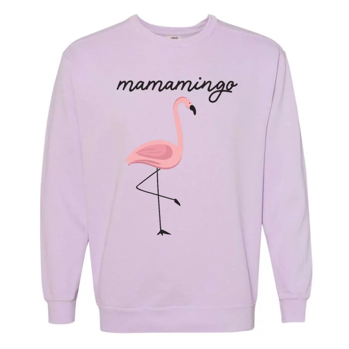 Wo Flamingo Mom Mamamingo Party Mothers Day VNeck Garment-Dyed Sweatshirt