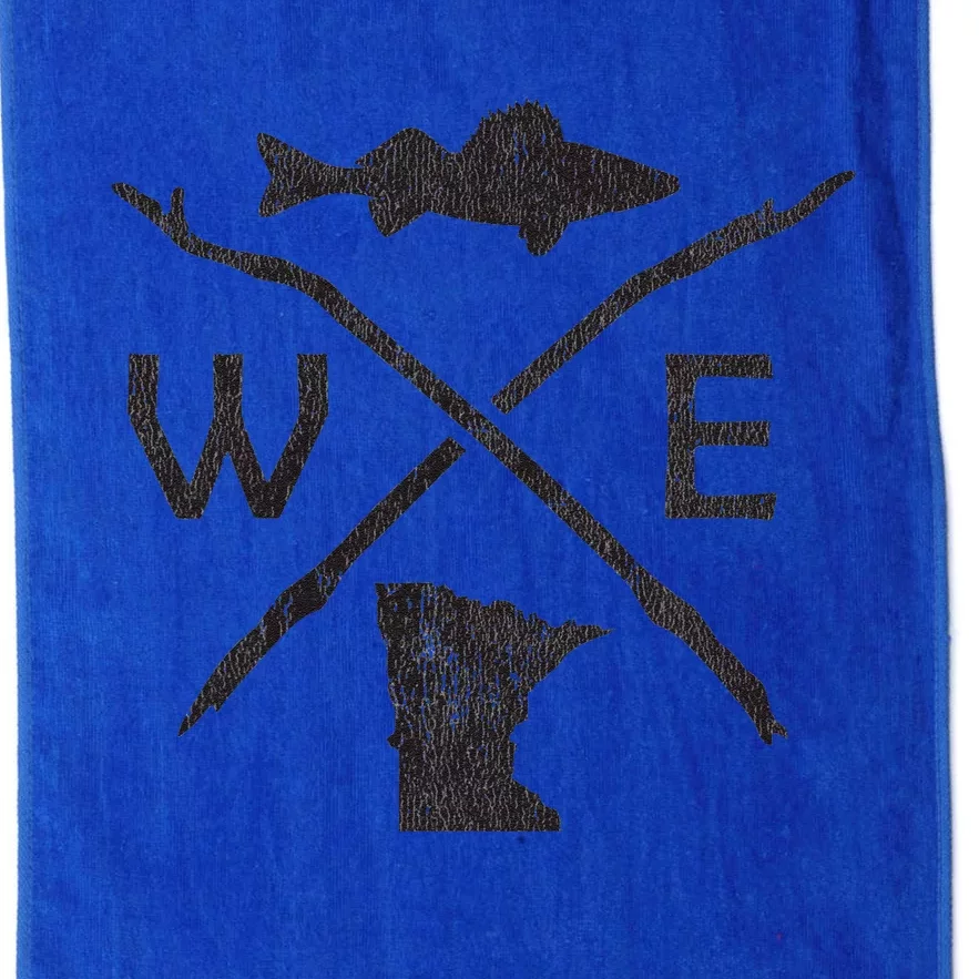 Walleye Fishing Minnesota Walleye Fishing Compass Gift Platinum Collection Golf Towel