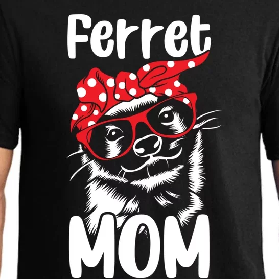 Wo Ferret Mom Red Bandanna Funny Weasel Gift Pajama Set