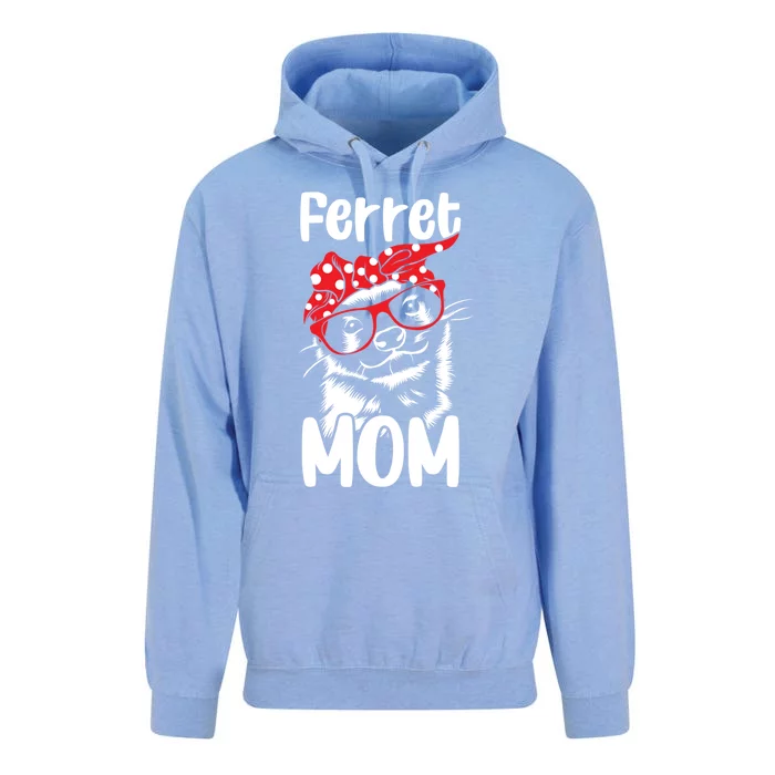 Wo Ferret Mom Red Bandanna Funny Weasel Gift Unisex Surf Hoodie