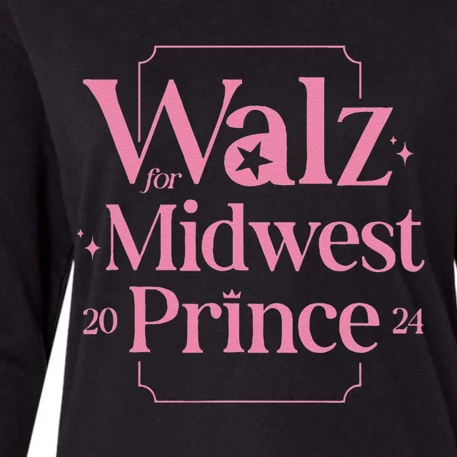 Walz For Midwest Prince Womens Cotton Relaxed Long Sleeve T-Shirt