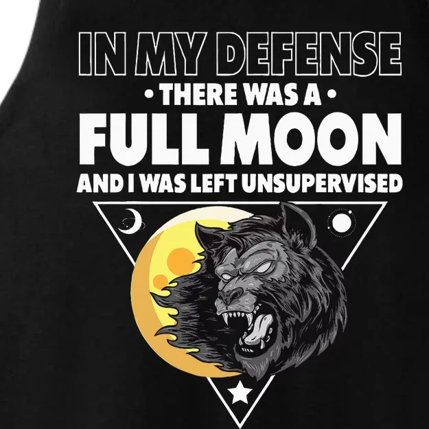 Werewolf Full Moon Werewolf Ladies Tri-Blend Wicking Tank